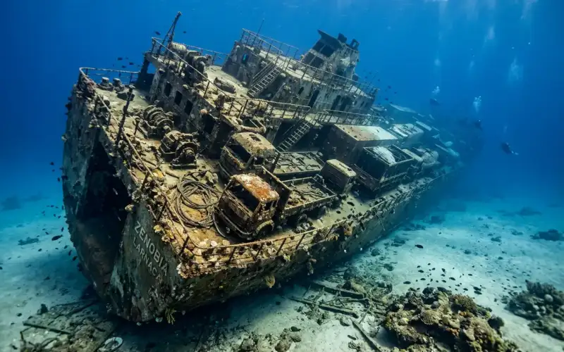Explore the mesmerizing Zenobia shipwreck off Larnaca, Cyprus, a diver's paradise brimming with history and marine life