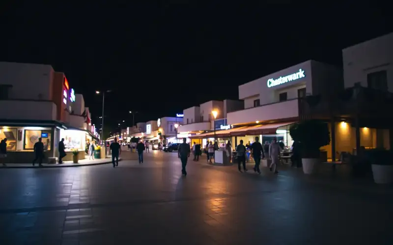 Larnaca's vibrant nightlife shines bright, offering a lively atmosphere near the airport and beautiful beaches